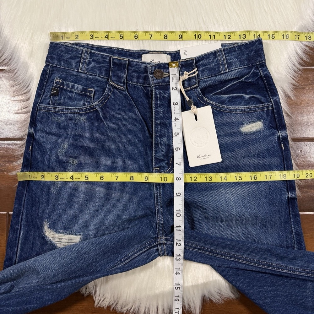 KanCan Size 5 / 26 Distressed Jules Ultra High Rise 90's Wide Flare Denim Jeans - Picture 4 of 10